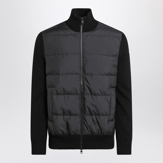 Moncler Black padded zip cardigan