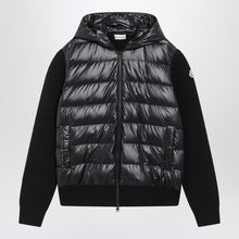  Moncler Blue padded zip-up cardigan