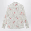 Valentino Vanilla silk shirt with logo print