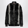 Valentino Black/Grey shearling and leather jacket