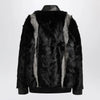 Valentino Black/Grey shearling and leather jacket