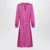Valentino Fuchsia silk jacquard midi dress