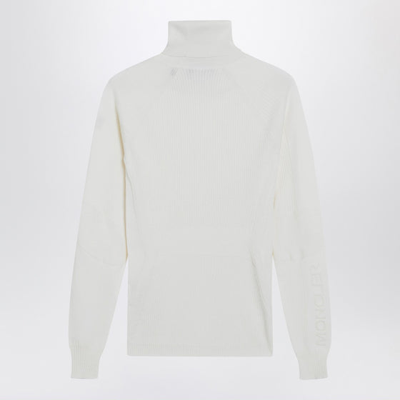 Moncler Grenoble White wool-blend turtleneck sweater