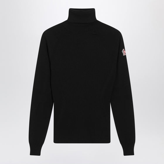 Moncler Grenoble Black wool-blend turtleneck sweater