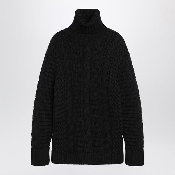 Moncler X Edward Enninful Black wool turtleneck sweater