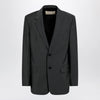 Valentino Single-breasted wool and mohair jacket in black