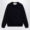 Valentino Navy blue wool crewneck sweater
