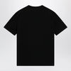 Valentino Black cotton T-shirt with VLogo embroidery