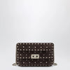 Valentino Garavani Rockstud Spike bag in brown suede