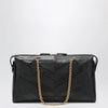 Valentino Garavani Panthea Chevron Bag in Black Leather