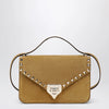 Valentino Garavani Rockstud Havana small crossbody bag in beige suede