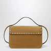 Valentino Garavani Rockstud Havana small crossbody bag in beige suede