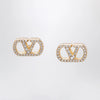 Valentino Garavani Gold-tone VLogo Signature earrings with Swarovski crystals