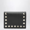Valentino Garavani Black Rockstud leather wallet