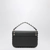 Valentino Garavani Rockstud pouch in grained calfskin leather, black