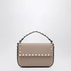 Valentino Garavani Rockstud pouch in grained calf leather, powder