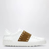 Valentino Garavani Rockstud Untitled trainers in white leather/beige Havana