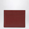Valentino Garavani VLogo Signature card holder in grained calfskin, russet red