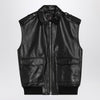 ANINE BING Sonnie black leather gilet