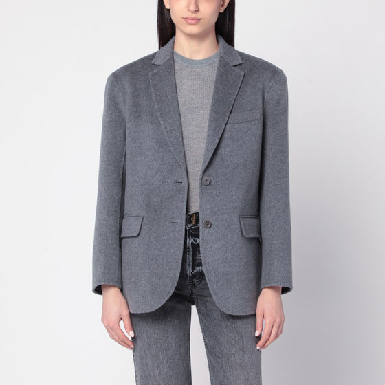 ANINE BING Gray Quinn jacket in wool and cashmere