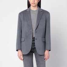 ANINE BING Gray Quinn jacket in wool and cashmere