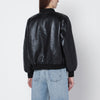 ANINE BING Black regenerated-leather bomber
