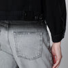 ANINE BING Quincy cropped black denim jacket in cotton