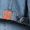 ANINE BING Quincy washed denim jacket in cascade blue