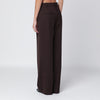 ANINE BING Brown wide-leg wool blend trousers