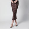 ANINE BING Leopard-print silk midi skirt