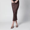 ANINE BING Leopard-print silk midi skirt