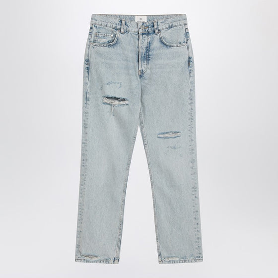 ANINE BING Kate straight-leg bleached blue jeans