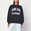 ANINE BING Miles washed black cotton sweatshirt
