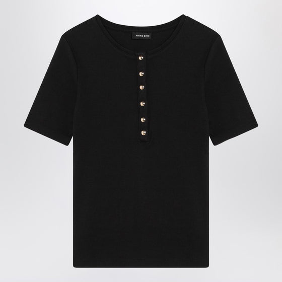 ANINE BING Black short-sleeved t-shirt