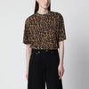 ANINE BING Avi leopard print cotton T-shirt