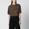 ANINE BING Avi leopard print cotton T-shirt
