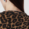 ANINE BING Avi leopard print cotton T-shirt