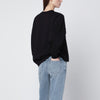 ANINE BING Oversized black sweatshirt with chenille logo
