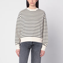  ANINE BING Ivory/black striped Dean sweatshirt