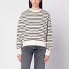 ANINE BING Ivory/black striped Dean sweatshirt
