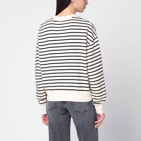 ANINE BING Ivory/black striped Dean sweatshirt