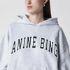 ANINE BING Harvey New Classic oversized cotton hoodie in grey
