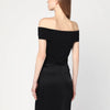 ANINE BING Black viscose-blend top