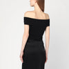 ANINE BING Black viscose-blend top