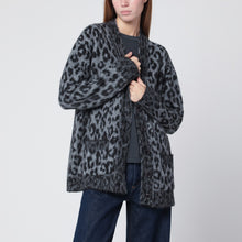  ANINE BING Banks grey leopard-print cardigan