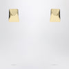 ANINE BING Rectangular curved gold earrings