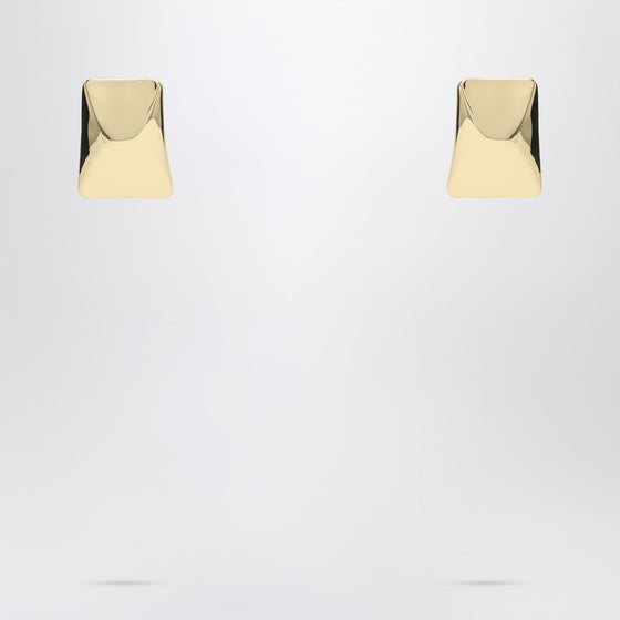 ANINE BING Rectangular curved gold earrings