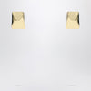 ANINE BING Rectangular curved gold earrings