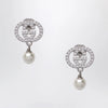 GUCCI GG earrings with crystals and pearls