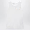 Balenciaga White cotton-blend knit tank top